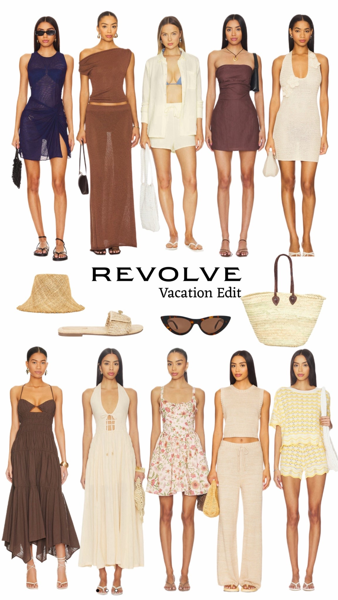 Revolve vacation edit
Spring break travel summer holiday trip beach pool poolside bikini bag star bag beach bag hat shoes Steve Madden set dress top dinner dress floral 

#LTKTravel #LTKSeasonal #LTKSwim