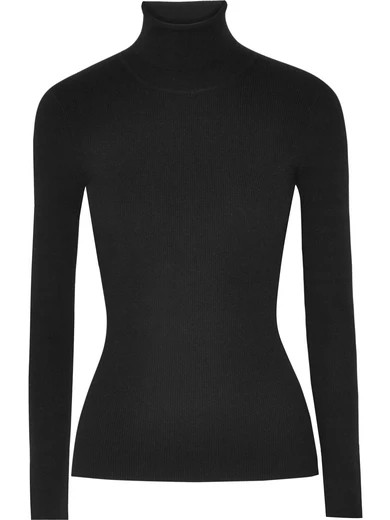 Michael Kors Collection - Ribbed-knit Turtleneck Sweater - Black | NET-A-PORTER (UK & EU)