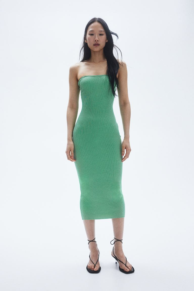 Ribbed Tube Dress - Mint green - Ladies | H&M US | H&M (US + CA)