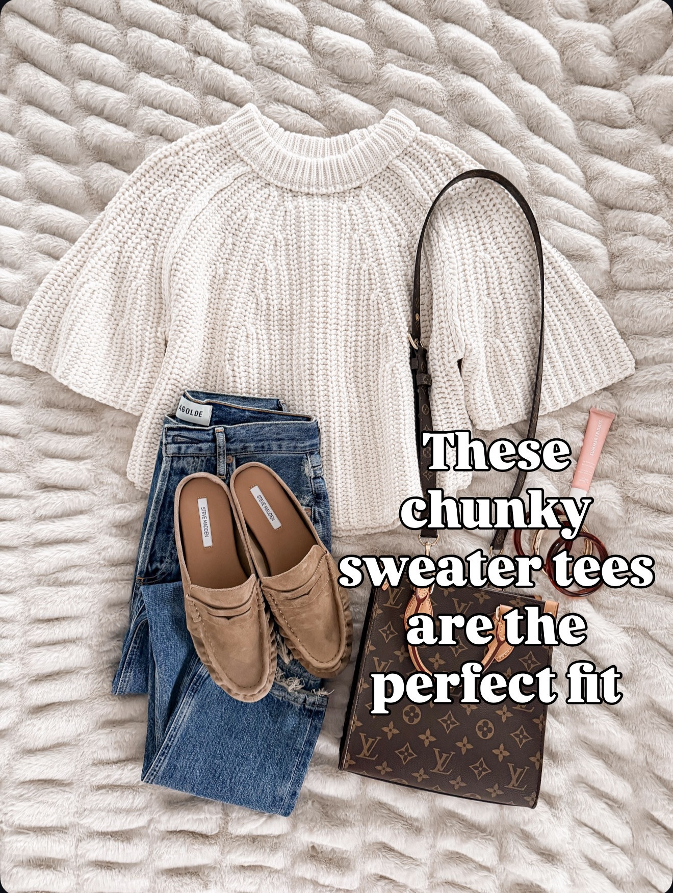Easy outfit formula lately 👌 sweater tee + denim = done. Wearing size xs sweater 

#LTKmomlife #LTKSeasonal #LTKOver40