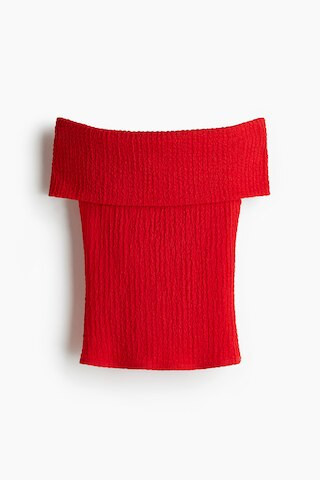 H & M - Off-the-shoulder top - Red | H&M (UK, MY, IN, SG, PH, TW, HK)
