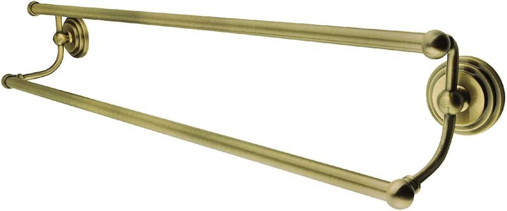 Kingston Brass BA2713AB Milano 24" Dual Towel-Bar, Antique Brass | Amazon (US)