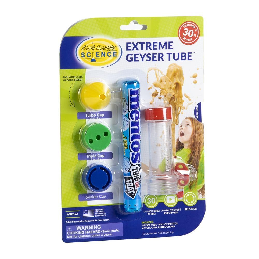 Steve Spangler Science Extreme Geyser Tube - Science Kit for Kids - Mentos & Soda Lab Experiment ... | Amazon (US)