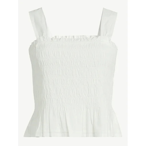 Free Assembly Women's Smocked Tank Top, Sizes XS-XXL | Walmart (US)