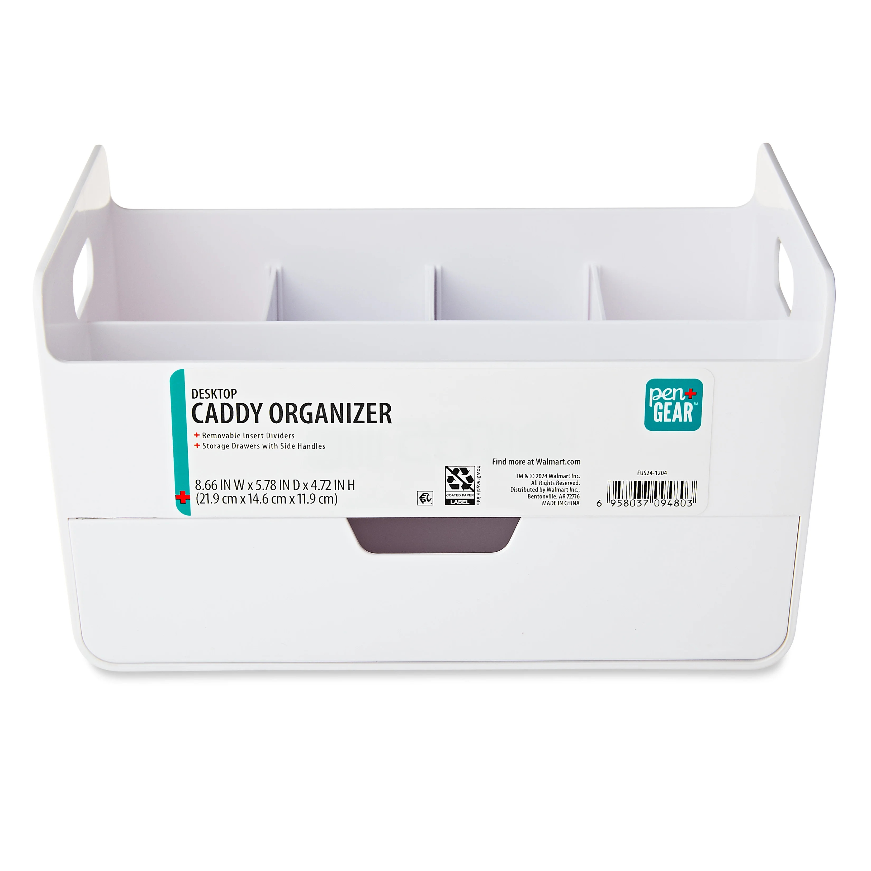 Pen+Gear Plastic Desktop Caddy Organizer, White | Walmart (US)