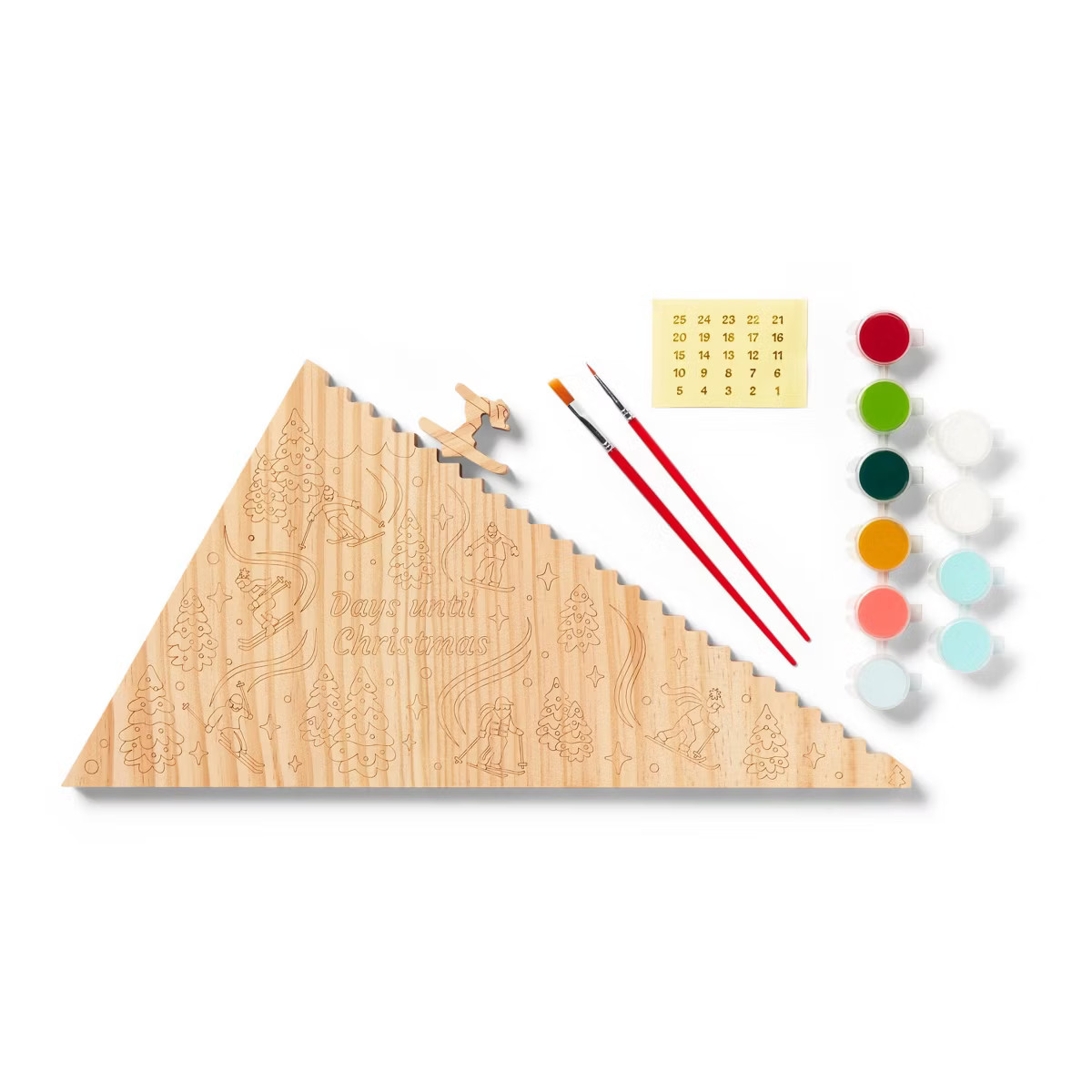 Christmas Countdown Ski Slope Painting Craft Kit - Mondo Llama™ | Target