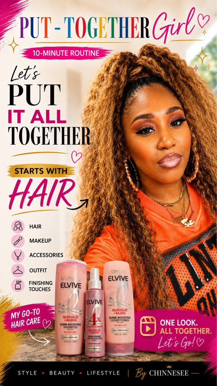 Looking put together starts before the outfit.👏🏾☺️

When my hair is done, everything else feels easier:
✨ Getting dressed
✨ Running errands
✨ Creating content
✨ Showing up confidently

That’s why wash day isn’t just a beauty routine for me, it’s part of my reset routine.

Products used: 
💕L’Oreal Paris Elvive Glycolic Gloss Shine Boosting Shampoo
💕L’Oreal Paris Elvive Glycolic Gloss Shine Boosting Conditioner
💕L’Oreal Paris Elvive Glycolic Gloss Shine Serum 

💬What’s one thing that instantly helps you feel more put together? 

#wigwashday #puttogether #wigcare #beauty #everydaybeauty 

PS: yes, the sink was cleaned before and after! Actually, I started with a bowl!