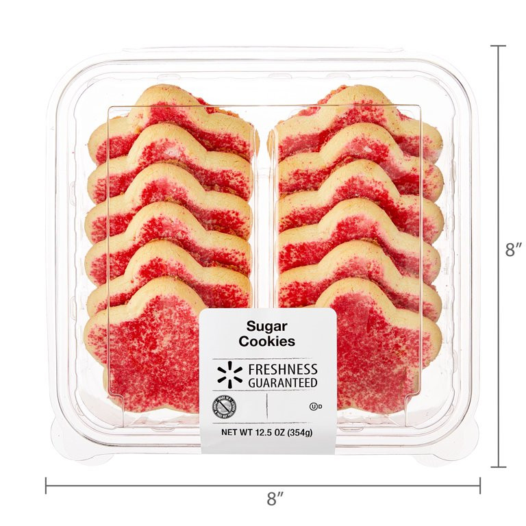 Freshness Guaranteed Star Shaped Patriotic Sugar Cookies with Red Sprinkles, 12.5 oz, 12 Count, B... | Walmart (US)