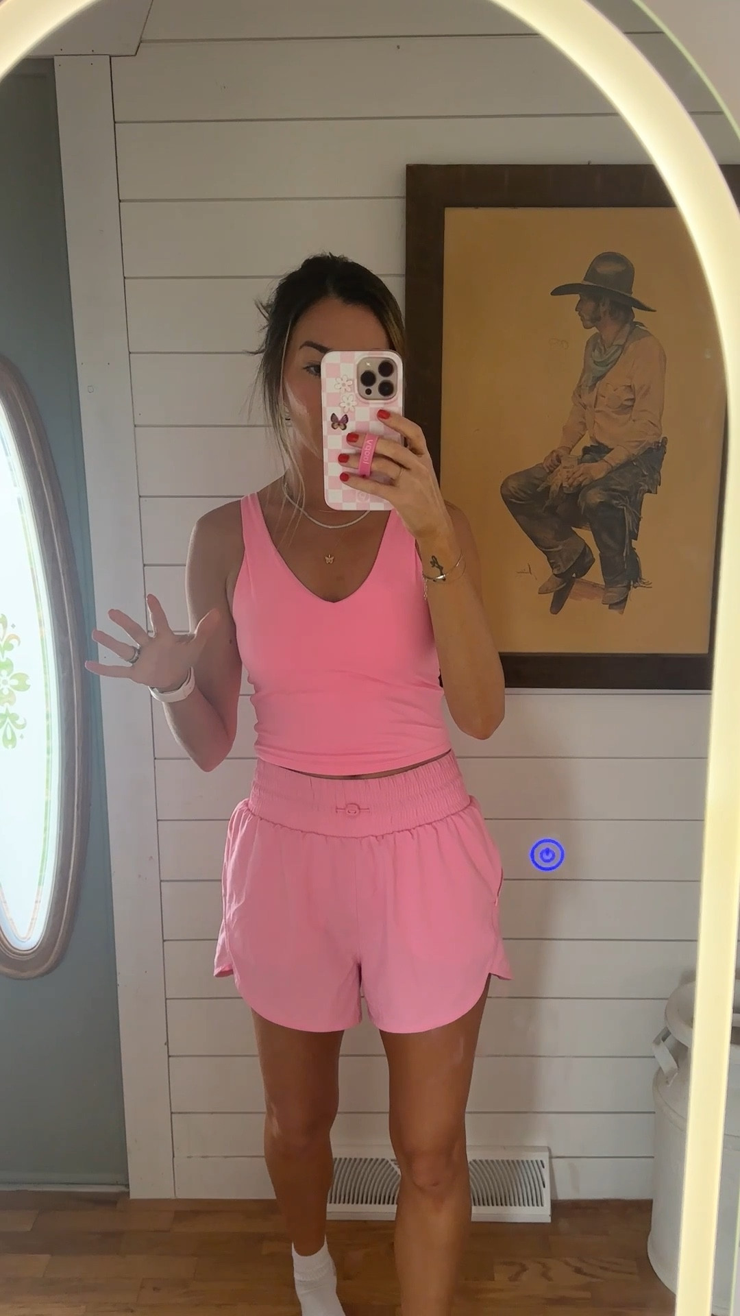 All 40% off!!! I’m in a medium top, small in shorts. I’m 5’6"
I LOVE these tanks because of the built in bra & there’s some padding! The perfect length for shorts too. Spring outfit, summer outfit, athletic wear. 

#LTKSaleAlert #LTKWatchNow #LTKActive