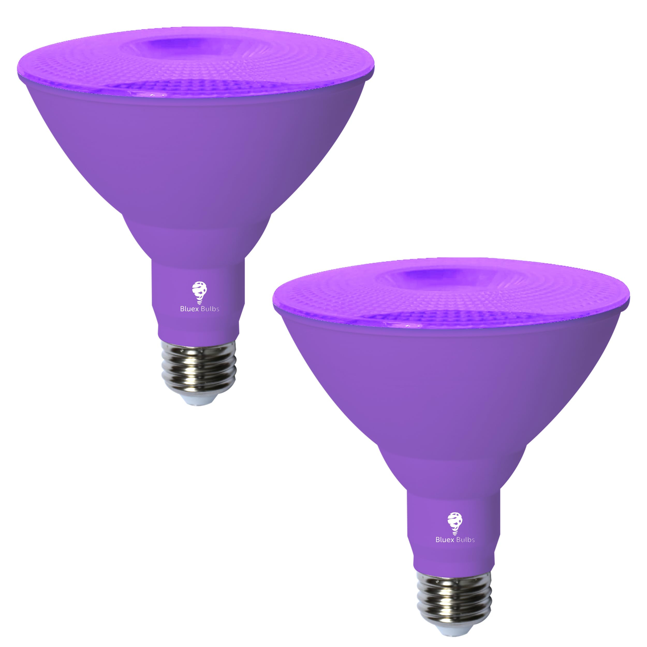 Bluex Bulbs 2 Pack LED Par38 Flood Purple Light Bulb - 18W (120Watt Equivalent) - Dimmable - E26 ... | Amazon (US)