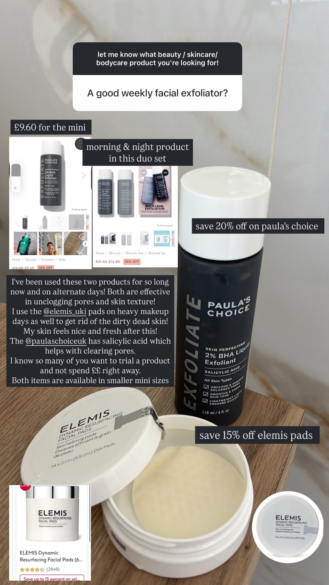 my fave exfoliating products with discount!

