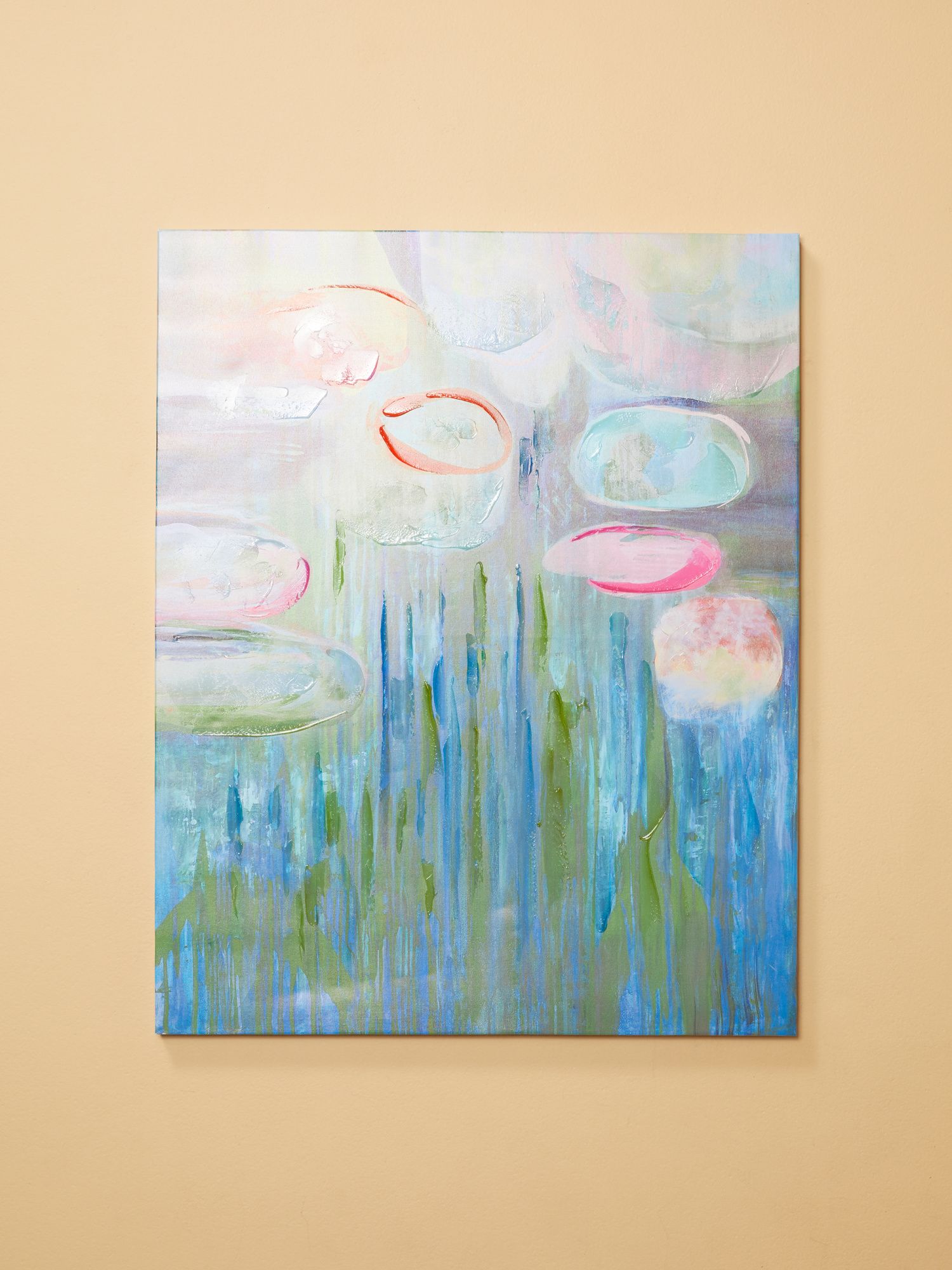 32x40 Lilly Abstract Printed And Hand Embellished Wall Art | HomeGoods