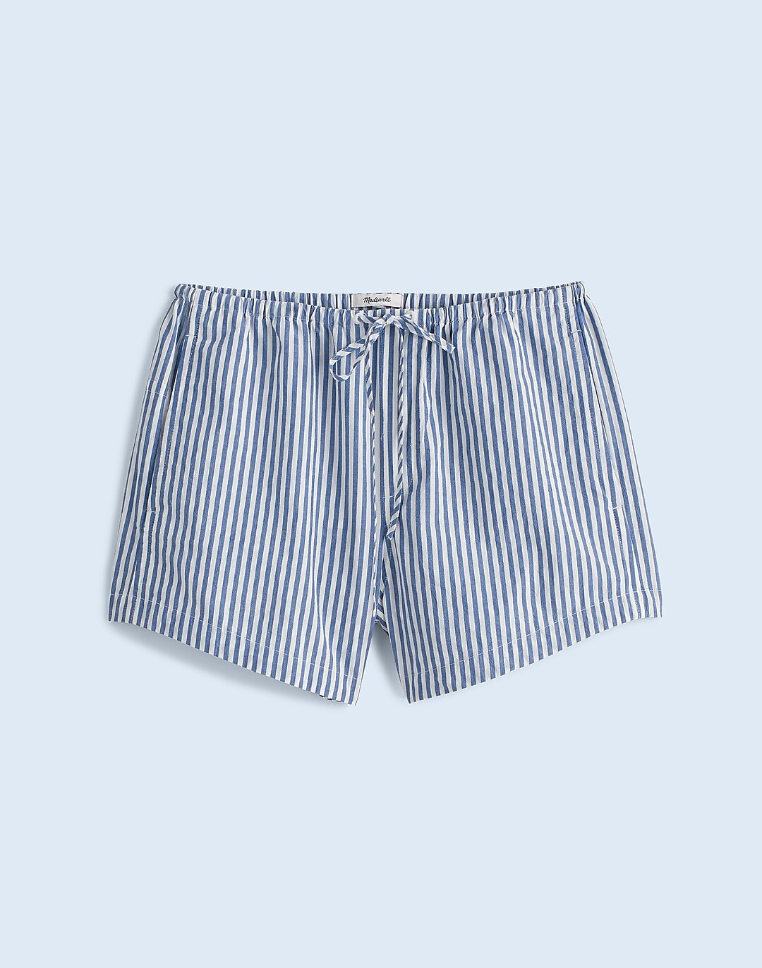 Drawstring High-Rise Mid-Length Shorts in Poplin | Madewell