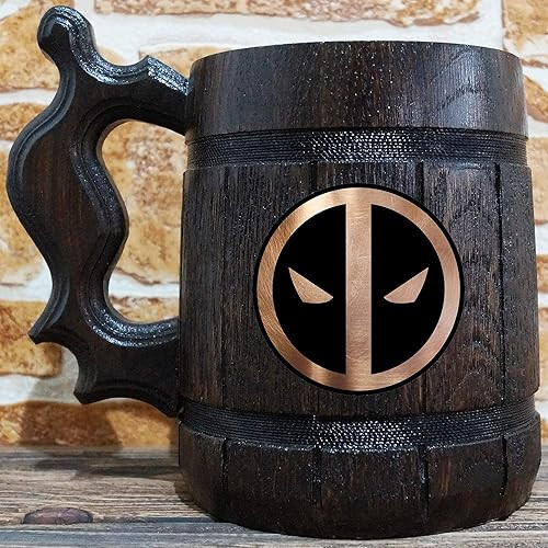 Deadpool Comics Beer Mug, Comics Stein, Marvel Comics Fan Wedding Gift, Personalized Beer Stein, ... | Amazon (US)