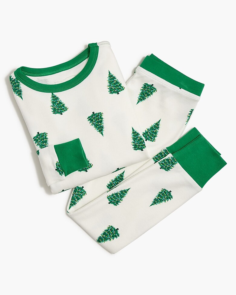 Boys' Christmas tree pajama set | J.Crew Factory