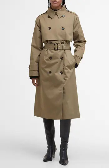Barbour Aoife Belted Water Resistant Trench Coat | Nordstrom | Nordstrom