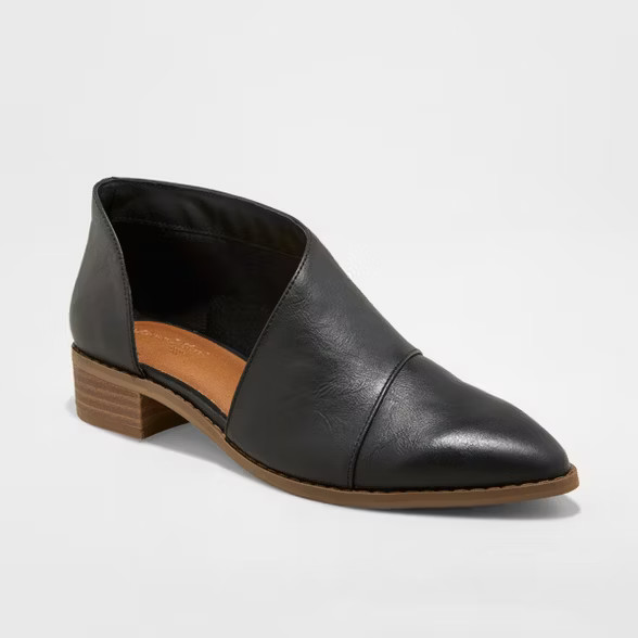 Women's Wenda Faux Leather Wide Width Cut-Out Fashion Bootie - Universal Thread™ | Target