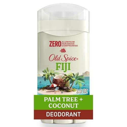 Old Spice Aluminum Free Deodorant for Men, 24/7 Lasting Freshness & Long Lasting Scent, 24/7 Sweat & Odor Protection, Fiji with Palm Tree + Coconut Scent, 3.0 oz | Amazon (US)