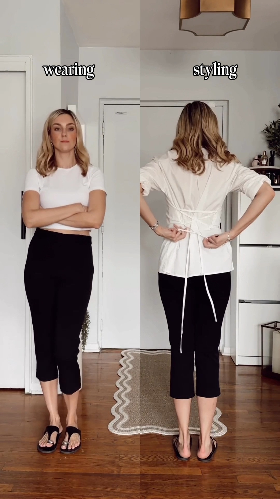 Pls, don't be afraid to wear capri pants this spring. Styling them wrong is exactly the reason why they have been sitting in your closet untouched. 

One small styling change and suddenly they look chic, intentional, and way more expensive than they actually are 😮‍💨

Wearing size S! 

Capri pants outfit • spring outfit • black capri •spring 2026 capri trend  • ootd • styling tips • styling hack



#LTKgrwm #LTKTall #LTKWorkwear