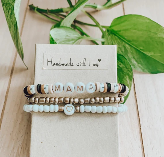 Mama bracelet stack | Etsy (US)