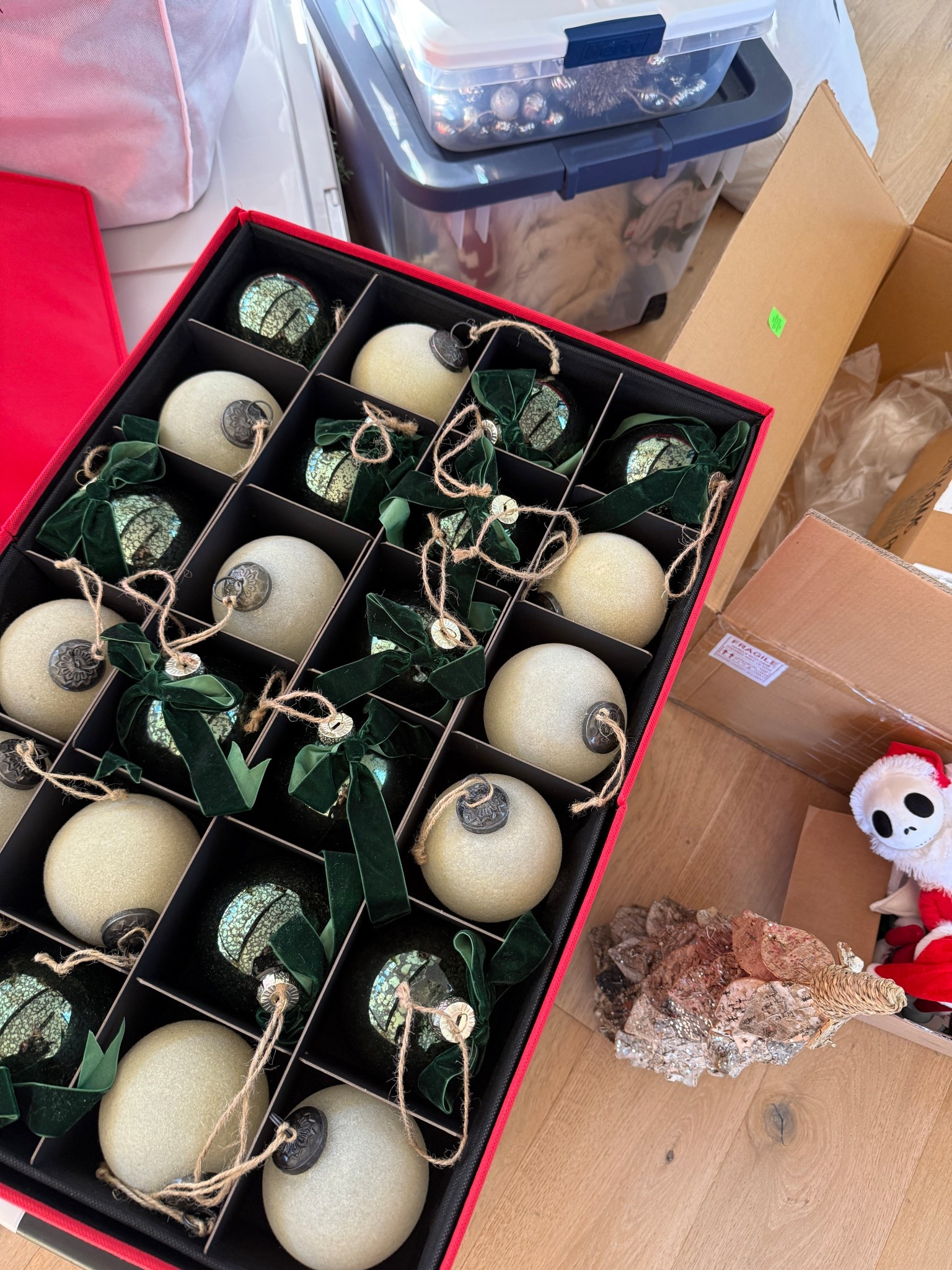 Love these ornament storage bins! A must have, especially for those pieces that are extra special. Christmas storage linked below.

#LTKHoliday #LTKHome #LTKSeasonal