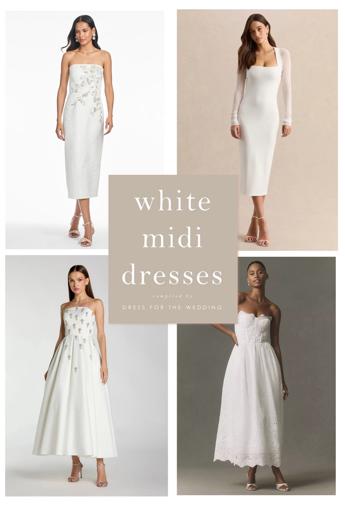 White midi dresses for brides to wear for pre-wedding parties and wedding events.
Ivory and white midi dress for rehearsal dinner, wedding weekends, wedding welcome parties, after party dresses and engagement photos. Perfect for elopements or civil ceremonies 🤍

#LTKgrwm #LTKWedding #LTKSeasonal

#LTKgrwm #LTKWedding #LTKSeasonal