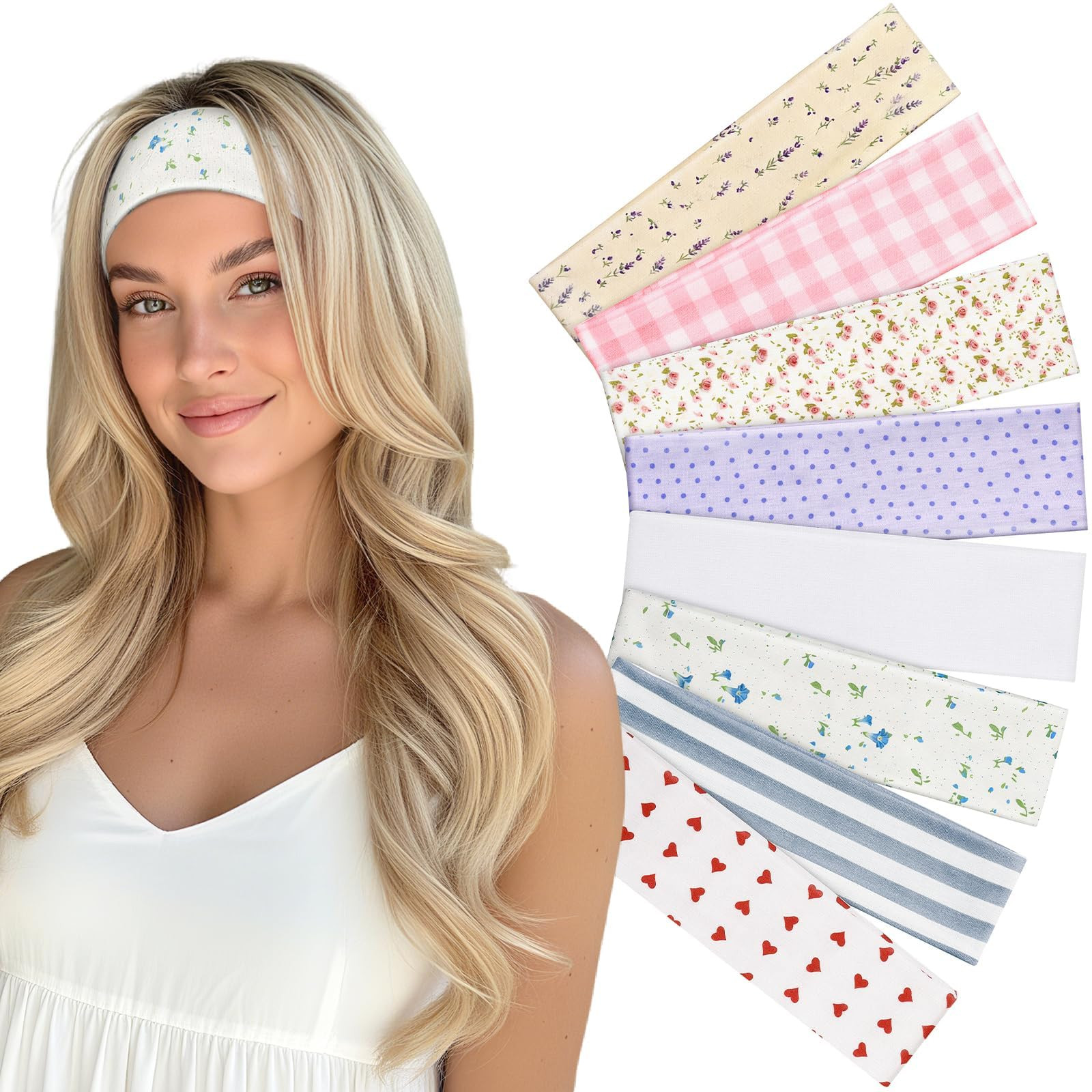 Gift for Women 8pcs Fashion Headband: Headbands for Women Girls Valentines Day Gifts for Her Woma... | Amazon (US)