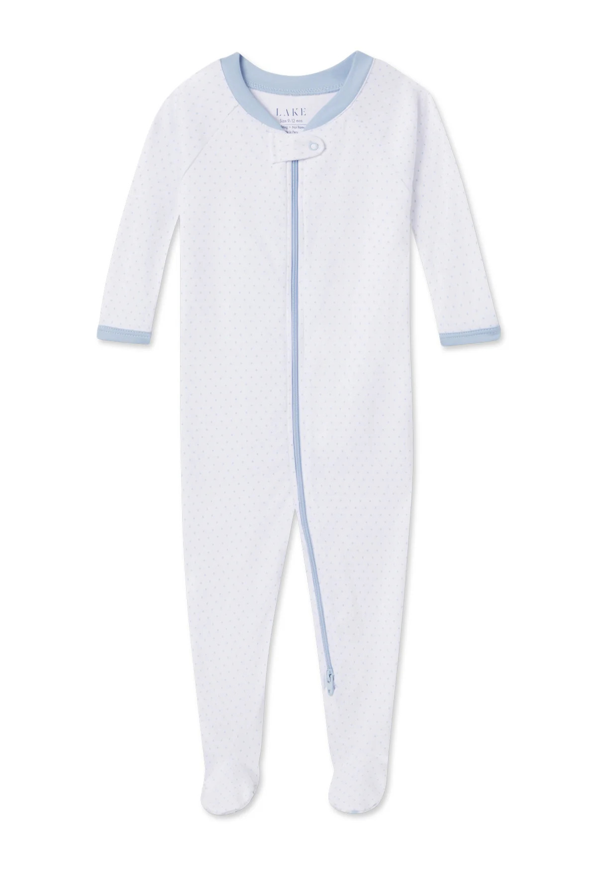 Baby Sleeper in French Blue Pindot | Lake Pajamas