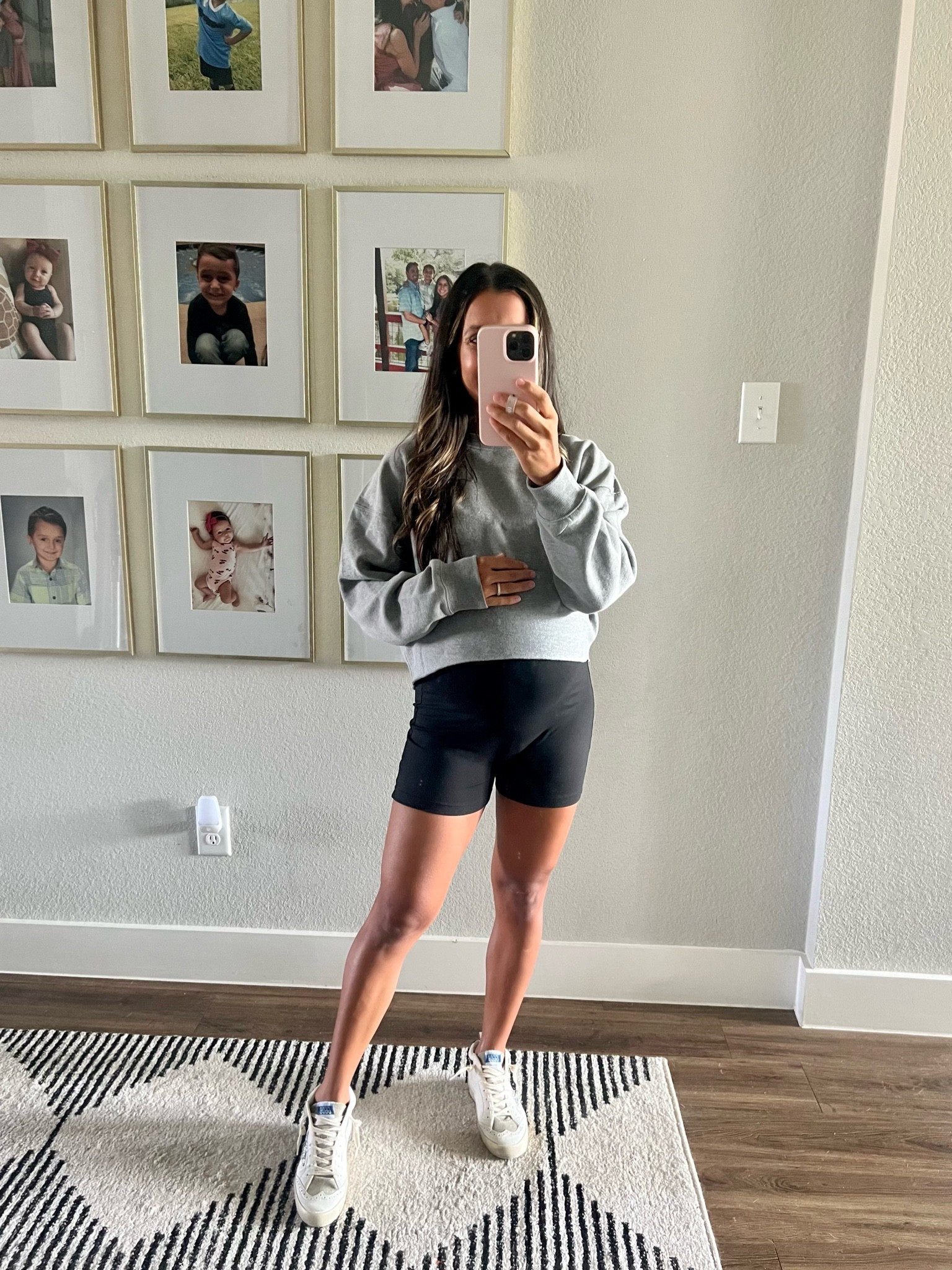 Casual outfit, onesie, Amazon onesie, Amazon, Amazon fashion, target, golden goose sneakers, golden goose mortise sneakers, maternity, maternity outfit, casual maternity, gray sweatshirt 

#LTKstyletip #LTKshoecrush #LTKSeasonal