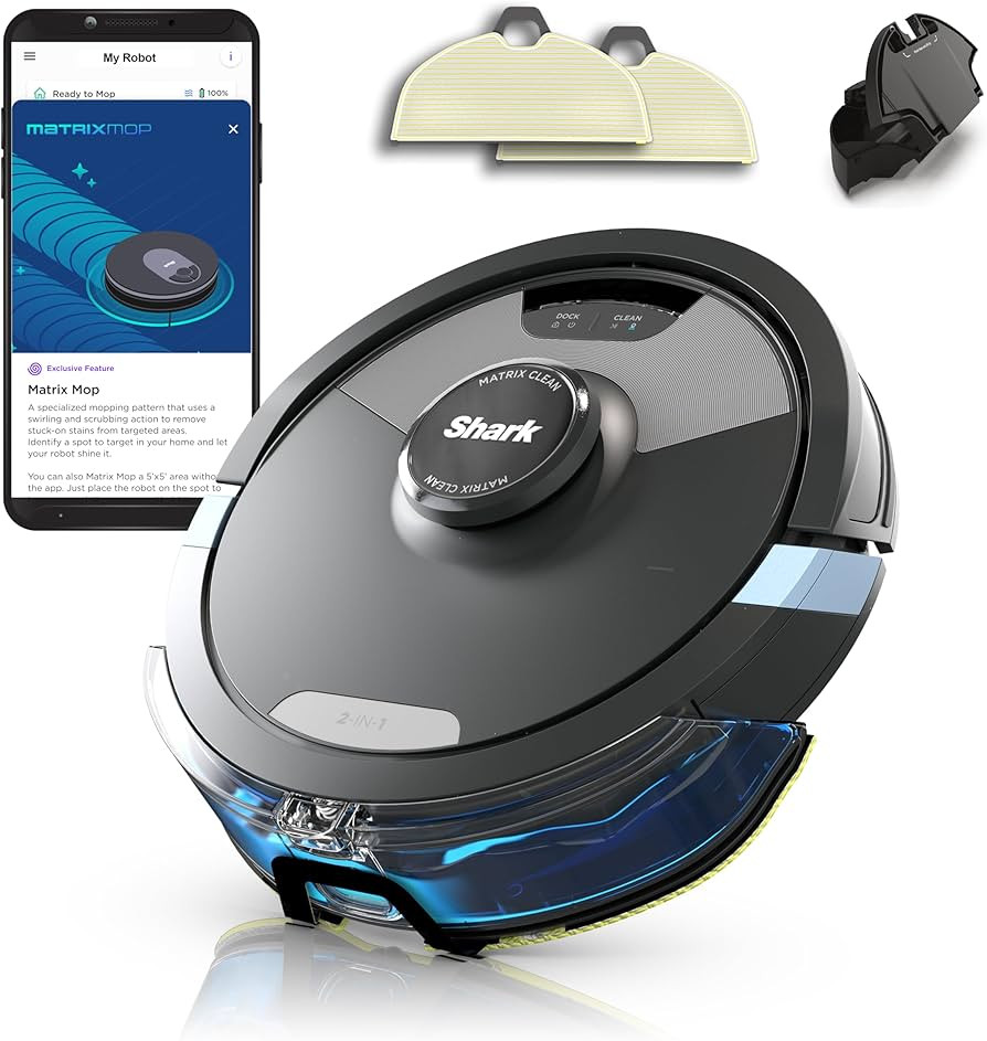 Shark Matrix Plus 2-in-1 Robot Vacuum Cleaner & Mop with LiDAR Home Mapping, Matrix & Edge Cleani... | Amazon (UK)