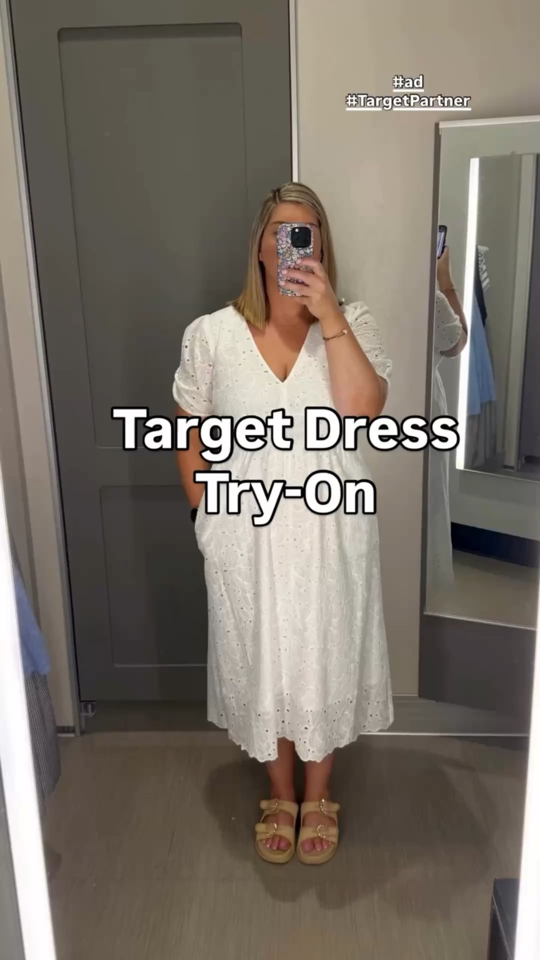 I tried on some of the most talked-about @target summer dresses, and these are the ones worth adding to your cart #ClubTarget #TargetPartner #TargetSummerStyle

✔️ Eyelet Midi Dress – the empire waist creates shape without clinging, the midi length is perfect, and the puff sleeves give great arm coverage.
✔️ Tie-Front Knit Mini Dress – love the flattering tie waist and sleeve coverage. It runs a little more fitted, but the shape is so cute.
✔️ Tie-Front Twist Midi Dress – one of my favorites. The wrap-style fit creates a flattering waistline, the length is perfect, and it offers great coverage while still feeling lightweight for summer.
✔️ Smocked Floral Midi Dress – comfortable, flattering, and easy to wear. The cap sleeves provide extra coverage, and the smocked bodice gives shape without feeling restrictive.

If you’re looking for flattering Target dresses that help hide the tummy, provide arm coverage, define the waist, and keep you comfortable all summer, these are worth trying on.

Which one would you wear?

Follow @sparklinginstyle for more affordable midsize fashion, plus size style finds, Target try-ons, and summer outfit ideas.

#targetstyle #plussizestyle summerdresses

Target dresses, flattering summer dresses, midsize fashion, plus size dresses, tummy friendly dresses, dresses with arm coverage, Target try on, affordable summer outfits
