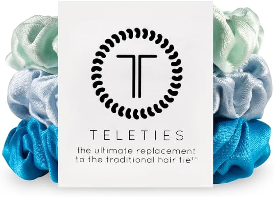 TELETIES - Small Scrunchie - 100% Natural Silk Hair Scrunchie - Soft & Gentle on Hair - Prevents ... | Amazon (US)