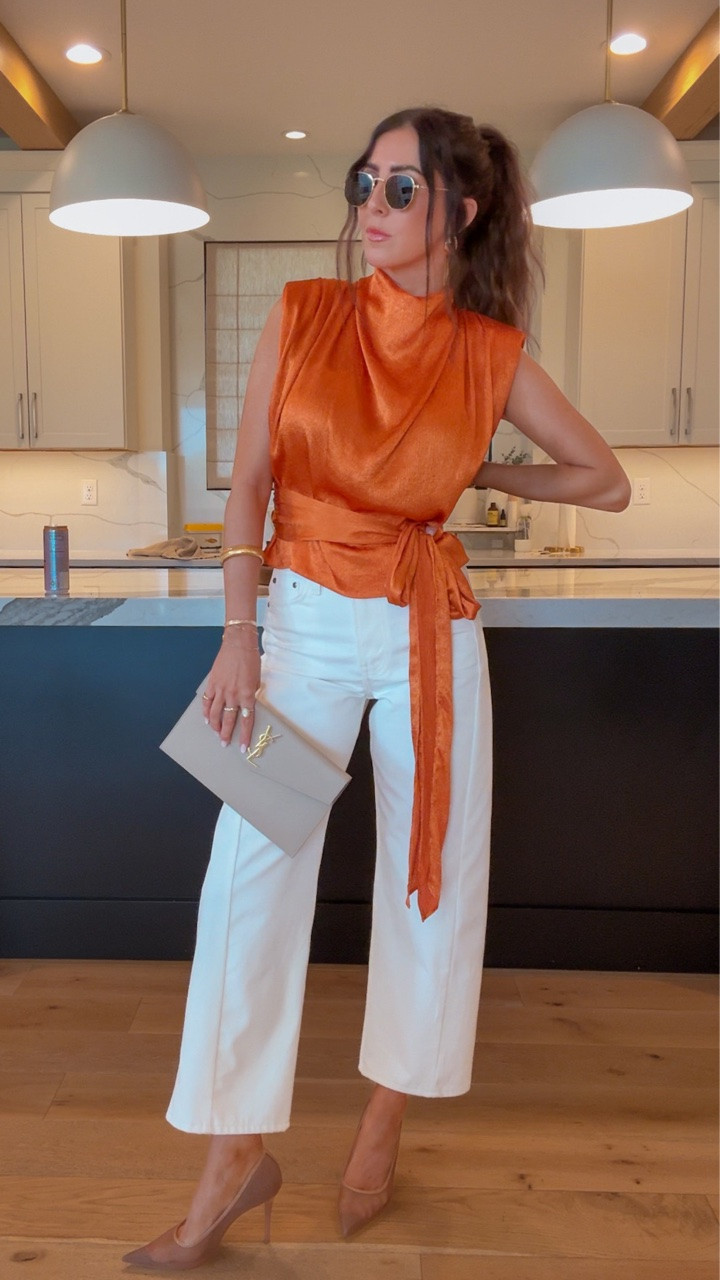 Loving the color of this top paired with white jeans! Such an elevated easy look. Top is in a size small, jeans 26 but should have done a 27!

@Zara 

Zara fashion, spring fashion

#LTKgrwm #LTKootd #LTKmomlife