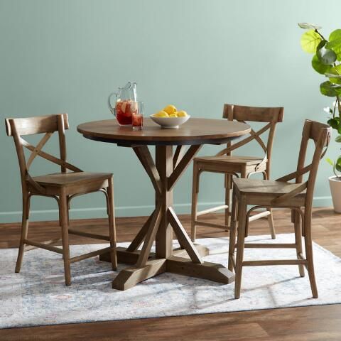 Distressed Wood Bistro Counter Stool | World Market