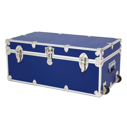 Rhino Trunk & Case Large Essential Trunk With Wheels 32”x18”x14”, 1000+ lbs Capacity - Many Colors. Strong, USA Made Summer Camp Footlocker, and Secure College Dorm Storage Chest | Amazon (US)