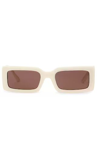 Rectangle Sunglasses in White | Revolve Clothing (Global)