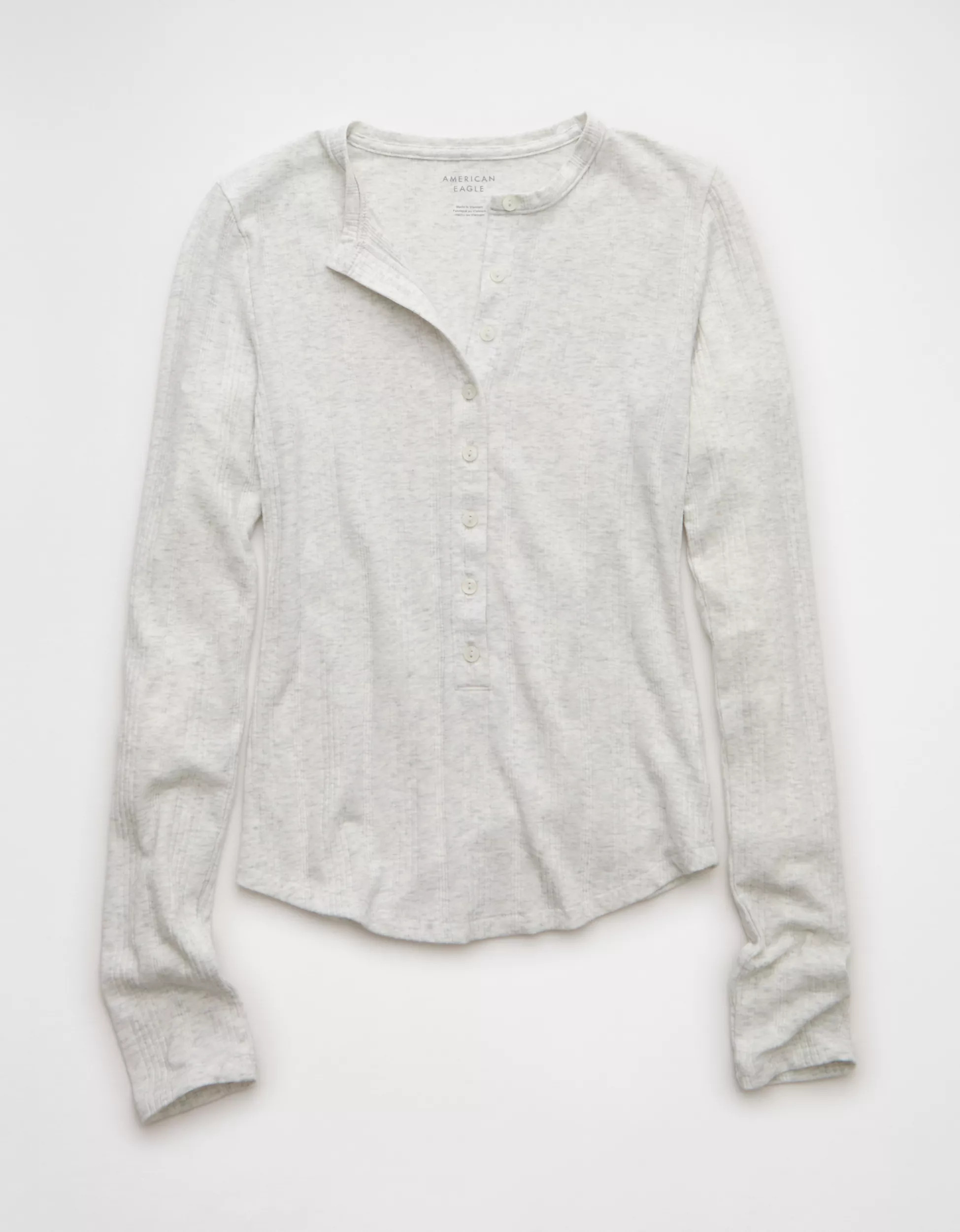 AE Long Sleeve Henley T-Shirt | American Eagle Outfitters (US & CA)