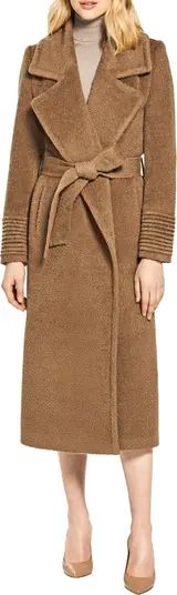 SENTALER Bouclé Wool & Alpaca Blend Wrap Coat | Nordstrom | Nordstrom