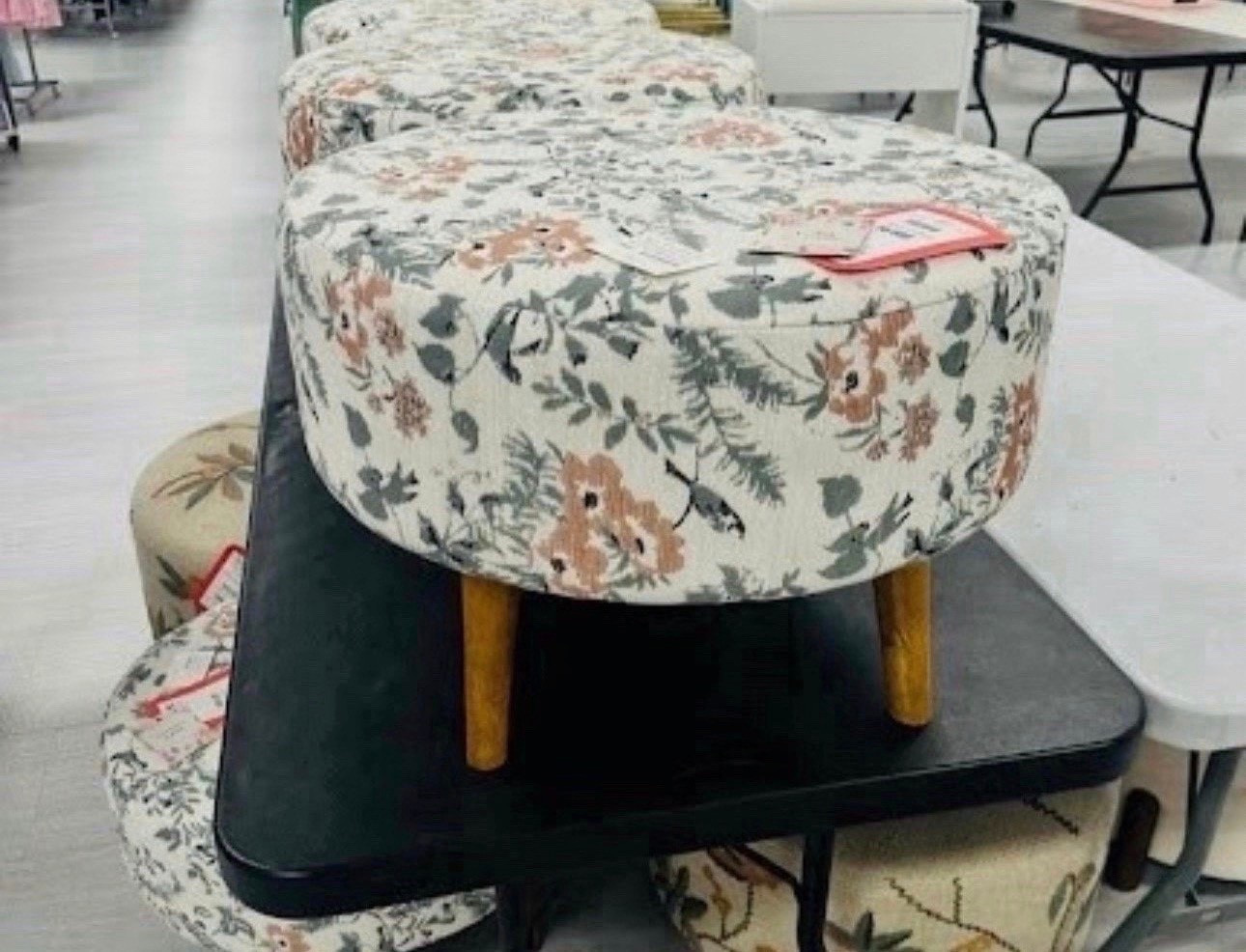 Is it even a TJ Maxx run if you don’t fall in love with an ottoman? These round floral stools are the perfect way to add a pop of pattern and a touch of vintage charm to your living room or vanity setup. I love the tapered wooden legs—they give it such a clean, mid-century modern vibe!

#LTKHome