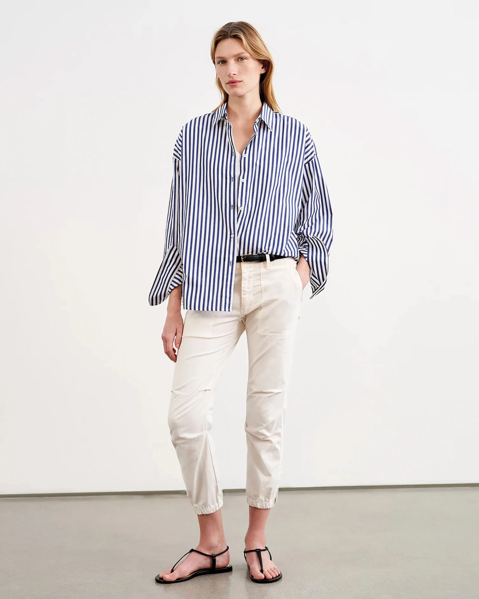 CROPPED FRENCH MILITARY PANT | Nili Lotan | Nili Lotan