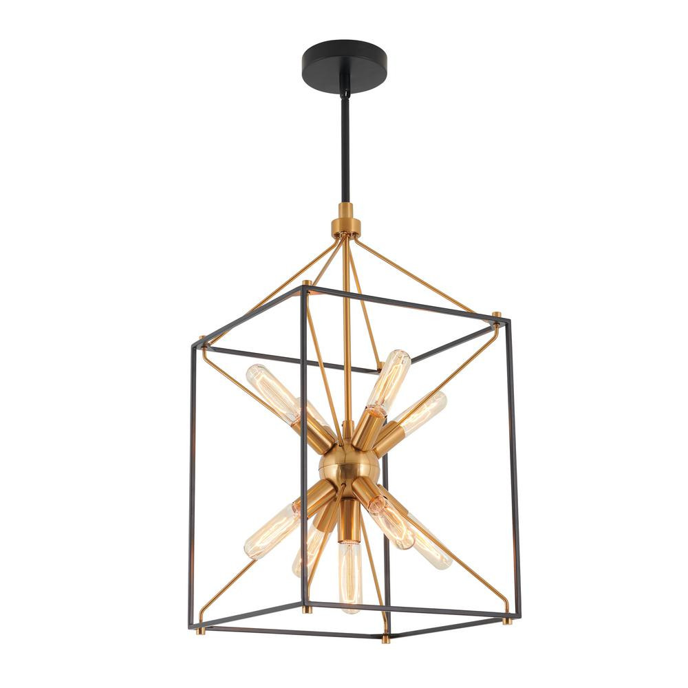 ARTIKA Clyde 9-Light Black Pendant | The Home Depot