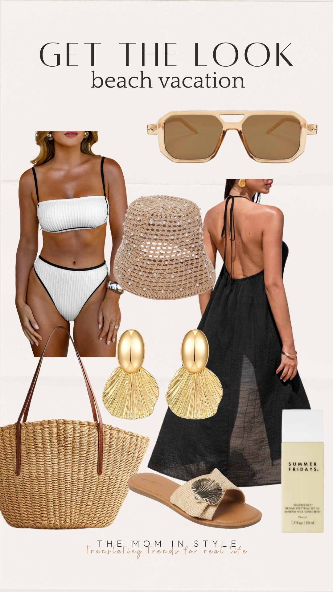 MOMINSTYLE15 15% off over 70USD+ // MOMINSTYLE20 20% off over 109USD+ @cupshe, beach vacation, summer swimwear, straw bag, vacation style, resort wear, chic coverup, straw bucket hat, chunky gold earrings, stylish sandals, sunglasses, sunscreen 

 

#LTKFindsUnder50 #LTKFindsUnder100