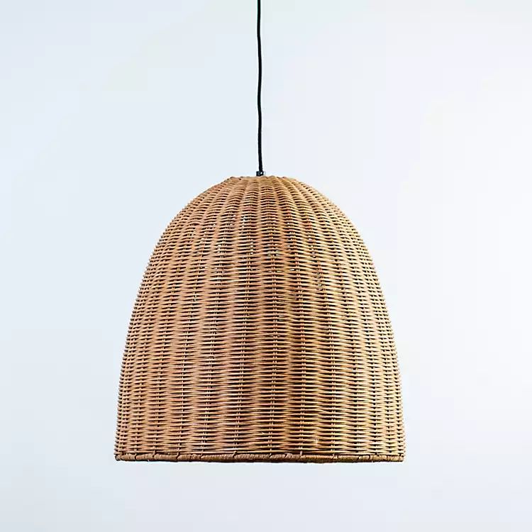 Natural Rattan Dome Pendant Light | Kirkland's Home