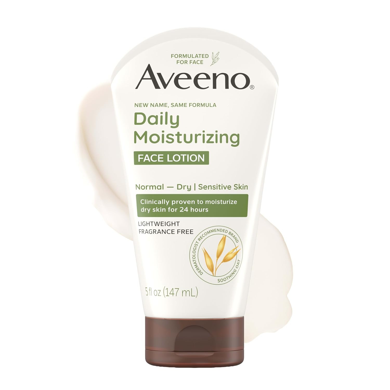 Aveeno Daily Moisturizing Face Lotion, Fragrance-Free, 5 oz | Amazon (US)