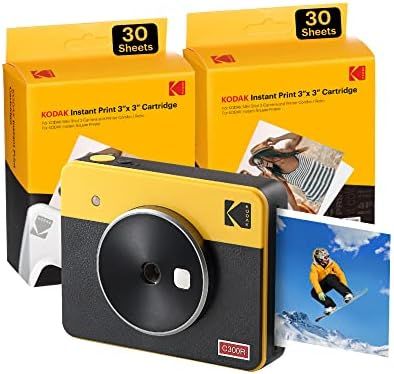 Kodak Mini Shot 3 Retro (60 Sheets) 3x3 2-in-1 Instant Camera & Photo Printer, Compatible with iO... | Amazon (US)