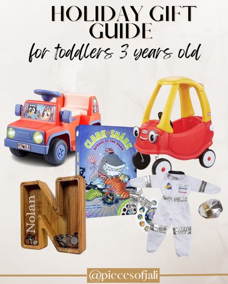 Toddler Gift Guide Part 2

Personalized Name Coin Bank 
Astronaut Space Toddler Suit
Little Tykes Cozy Coupe 
Bluey Electronic Ride On
Moonlite Story Projector 

#LTKGiftGuide #LTKHoliday #LTKCyberWeek