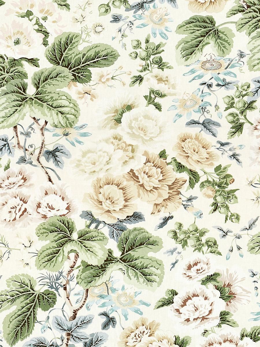 Scalamandre Highgrove Linen Print Rich Cream Fabric | DecoratorsBest | DecoratorsBest