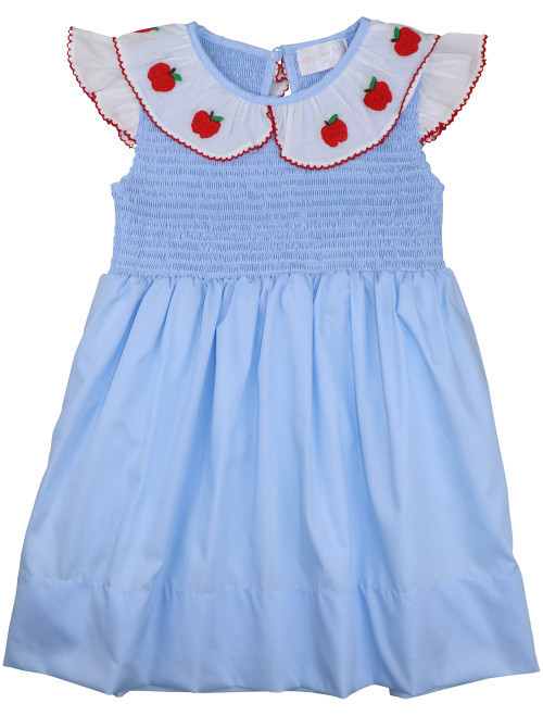 Blue Smocked Apple Dress | Cecil and Lou