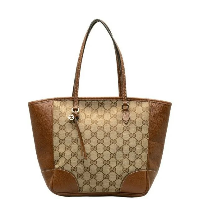 Pre-Owned Gucci GG Canvas Handbag 353119 Beige Brown Leather Women's GUCCI (Good) | Walmart (US)