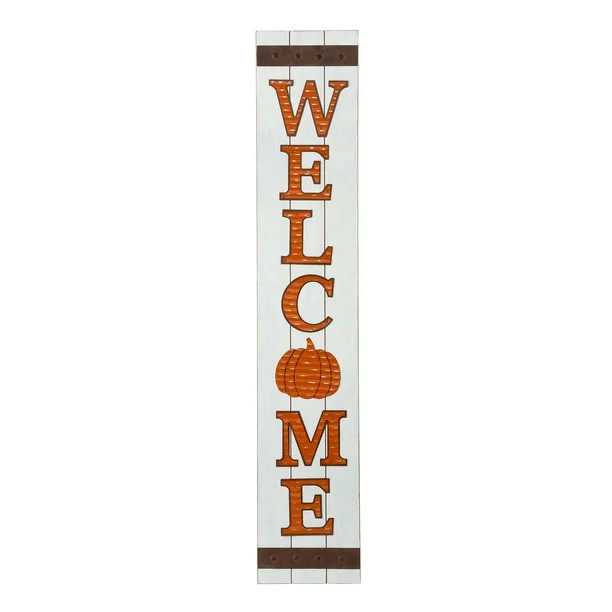 Glitzhome Fall Wooden "WELCOME" Porch Sign | Walmart (US)